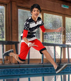 pool jump swim shirt teen boy